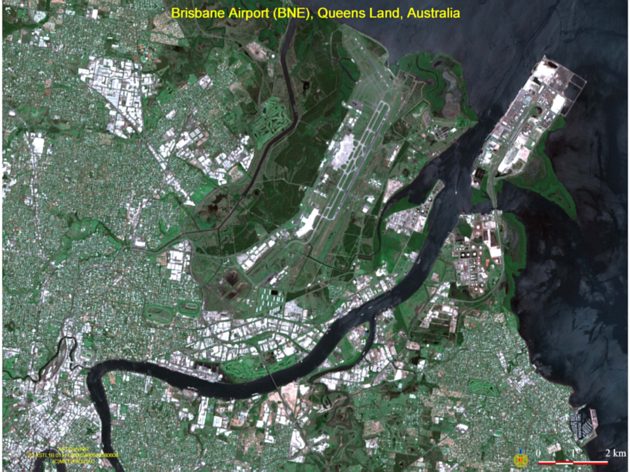 Imatge de l'aeroport de Brisbane (Satèl·lit)